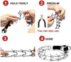 Wellbro collar de entrenamiento con dientes de metal para perros grandes y medianos (Pit Bull, pastor alemán), con hebilla a presión de liberación rápida y puntas de hule, plateado y regulable - BESTMASCOTA.COM