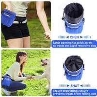 Bolsa de entrenamiento para perros pequeños a grandes, bolsa de entrenamiento para perros pequeños y grandes, bolsa de regalo para bocadillos para entrenamiento de recompensa, caminar, clip de metal, cinturón de cintura, correa de hombro, dispensador de b - BESTMASCOTA.COM