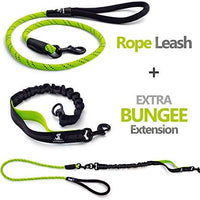 SparklyPets Heavy Duty Rope Bungee Leash for Large and Medium Dogs with Anti-Pull for Shock Absorption - No Slip Reflective Leash for Outside - BESTMASCOTA.COM