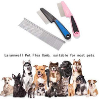 Peine de pulgas para mascotas Laiannwell profesional para perros y gatos y pequeñas mascotas (3 paquetes) - BESTMASCOTA.COM