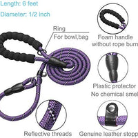 Haapaw 2 paquetes de correa para perro con cómodo mango acolchado reflectante, cuerda de escalada de montaña, correas de entrenamiento para perros grandes, medianos y pequeños (6 pies) - BESTMASCOTA.COM