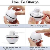 Yofun Juguete interactivo inteligente para gato, versión más reciente de bola giratoria de 360 grados, juguete recargable por USB, luz LED giratoria integrada, estimula el instinto de caza para tu gatito - BESTMASCOTA.COM