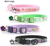 CHUKCHI 4 piezas de collares de gato de seguridad de liberación rápida con cascabel ajustable collar de gato con pequeño patrón floral colorido suave fuerte tira de nailon para gato, gatito - BESTMASCOTA.COM