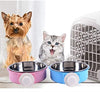 RUBYHOME Comedero para perros, cuenco de agua para mascotas, cuenco de plástico 2 en 1 y cuenco de acero inoxidable, cuenco extraíble para colgar gatos, conejos, pájaros, comida, cuenco perfecto para cajas y jaulas - BESTMASCOTA.COM