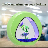 Tangkula - Tanque de pescado de 1 galón para acuario Betta, acuario de peces con luz LED y filtro de potencia, pecera viene con plantas acuáticas artificiales y grava azul Jean acuario - BESTMASCOTA.COM