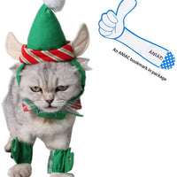 aniac Cute Cat Navidad Disfraz Ropa De Navidad Elf vestuario Verde para mascotas - BESTMASCOTA.COM