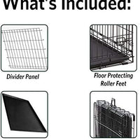 Jaula para perros Midwest Homes for Pets Ultima Pro, serie profesional, resistente, puerta doble extrafuerte, plegable, con panel divisor, bases para proteger el suelo, bandeja de plástico a prueba de fugas - BESTMASCOTA.COM