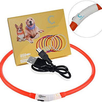 Collar LED para perro, recargable por USB, collar brillante para perro, cuello iluminado, mejora la seguridad y visibilidad de la mascota en la noche, 3 modos intermitentes, resistente al agua, collar iluminado para perros pequeños y medianos grandes - BESTMASCOTA.COM