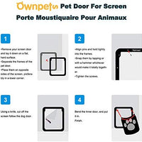 OWNPETS Puerta de pantalla para mascotas, pantalla magnética con cierre automático, puerta negra para puerta pequeña de perro y gato S: 8.0 x 10.0 x 0.3 in/L: 12.0 x 14.0 x 0.4 in - BESTMASCOTA.COM