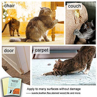 Cinta disuasoria para gatos antiarañazos, no deja residuos, cinta de entrenamiento antiarañazos para sofá, adhesivo extraíble de doble cara para muebles, tamaño grande 15.7 x 11.8 pulgadas, 10 hojas - BESTMASCOTA.COM