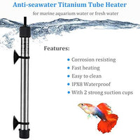 Higger - Calentador de titanio para acuario para agua salada y agua dulce, calentador digital sumergible con controlador externo IC y termómetro, para tanque de peces 5-120 galones - BESTMASCOTA.COM