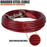BV cable duro extra largo para atar perros de hasta 125 libras, 30 pies - BESTMASCOTA.COM