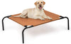 Elevated Dog Bed, Cooling Raised for Small Dogs & Cats, Waterproof Portable Pet Cot Bed for Camping Beach Outdoor Indoor Use Brown - BESTMASCOTA.COM