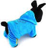 SMALLLEE_Lucky_STOE Pet Clothes Small Dog Cat Velvet Crown Jumpsuit Coat Hooide Pajamas Tracksuit - BESTMASCOTA.COM