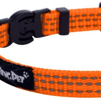 Collar de seguridad de nailon reflectante para gato, collar ajustable, con campanilla y y adorno de huella de la marca Bingpet - BESTMASCOTA.COM