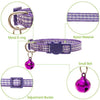 EXPAWLORER 6 Pcs Wave Point Adjustable Cat Collars Colorful Nylon Breakaway Safety Pet Collar with Bells - BESTMASCOTA.COM