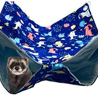 FULUE Ferret Rat Hamaca cama, Ferret Nation Jaula Accesorios Kit Set Staff House y Hideouts Cueva para Guinea Pig hurón - BESTMASCOTA.COM