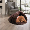 Mojonnie - Cama de gato con forro polar suave para calentar y calentar con forma de triángulo para gatos, invierno, mascotas - BESTMASCOTA.COM