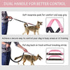 Correa para perro de LANNEY, manos libres, para correr, caminar, correr, entrenar senderismo, correa elástica retráctil para perros medianos a grandes, cinturón de cintura ajustable, costuras reflectantes, doble asa - BESTMASCOTA.COM