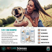 Pet Care Sciences Champú, champú y acondicionador para perros y cachorros de forma natural, fórmula 5 en 1 con coco, aloe y avena, champú para perros sin desgarros para pieles sensibles, fabricado en Estados Unidos - BESTMASCOTA.COM