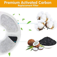 MOSPRO - Filtros de repuesto de carbono para fuente de mascotas, 6 paquetes de filtros de tecnología de carbono concentrado para dispensador automático de agua de flores Mospro para gatos y perros - BESTMASCOTA.COM