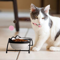 Y YHY Cuencos de cerámica para gatos y mascotas, cuencos de agua o alimentos de 312 ml, platos dobles para gatos, regalo para gatos - BESTMASCOTA.COM