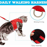 Arnés para gato a prueba de escapes con correa – Chaqueta de forro polar ajustable – Suave y ligero para gatitos, cachorros - BESTMASCOTA.COM