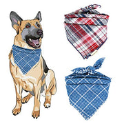 BONGEAR Bandanas para perro, paquete de 2, bufandas a cuadros para perros pequeños, medianos, grandes, gatos, pañuelos, mascotas, pañuelo - BESTMASCOTA.COM