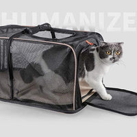 SMONT - Caja plegable para mascotas de lados suaves para gatos medianos, perros pequeños y conejos, transportador de viaje para mascotas, casa para mascotas para interior y exterior - BESTMASCOTA.COM