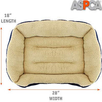 Cama para perro, motivo a rayas de ASPCA, micro tecnología, 28 por 20 por 8 pulgadas - BESTMASCOTA.COM