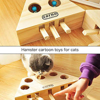 Volwco - Juguete interactivo de madera maciza con diseño de gato - BESTMASCOTA.COM