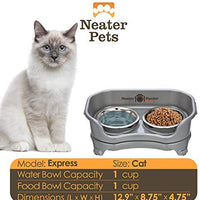 Neater Feeder Express - Cuencos elevados para perros y gatos, plato elevado para mascotas – cuencos de acero inoxidable para alimentos y agua para perros y gatos pequeños a grandes - BESTMASCOTA.COM