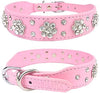 Teemerryca - Collar, diseño de lazo con brillantes, color rosa - BESTMASCOTA.COM