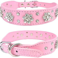 Teemerryca - Collar, diseño de lazo con brillantes, color rosa - BESTMASCOTA.COM