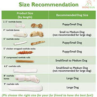 MON2SUN - Rodillos de piel cruda para perros pequeños y cachorros (6.5 in) - BESTMASCOTA.COM