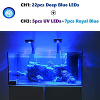 Luz LED de acuario para agua salada, agua dulce, tanque plantado, abrazadera de luces para arrecife de coral, tanque de peces, con cuello de cisne - BESTMASCOTA.COM