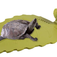 Plataforma de balanceo para decoración de cangrejo y depósito de tortuga anfibia, material de polipropileno de grado alimentario y diseño de hoja, 7.5 in de largo - BESTMASCOTA.COM