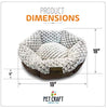 Pet Craft Supply Co. Espuma viscoelástica redonda lavable a máquina, cómoda y ultrasuave para todas las estaciones, cama para gatos y perros - BESTMASCOTA.COM