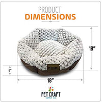 Pet Craft Supply Co. Espuma viscoelástica redonda lavable a máquina, cómoda y ultrasuave para todas las estaciones, cama para gatos y perros - BESTMASCOTA.COM