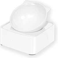 Upsky - Bol elevador de agua para gatos y perros, con soporte elevado, desmontable, sin derrames, ajustable de 0 a 30 grados, sin estrés, para gato o perro (blanco) - BESTMASCOTA.COM
