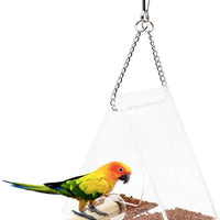 MUDUOBAN Comedero para pájaros con ventosas y cadenas a prueba de condiciones meteorológicas alimentador de alimentos para loros, Budgie Cockatiel Cages - BESTMASCOTA.COM