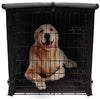 yotache - Funda para jaula de perro de doble puerta de 18 22 24 30 36 48 pulgadas, ligera de poliéster 600D para interior/exterior, duradera, impermeable, color gris - BESTMASCOTA.COM
