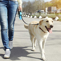 BABYLTRL Correa retráctil para perro, correa para caminar para perro de 360 ° sin enredos para uso pesado de hasta 110 libras, cinta de nailon reflectante fuerte de 16 pies con mango antideslizante, freno de una mano, pausa, bloqueo - BESTMASCOTA.COM