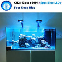 Luz LED de acuario para agua salada, agua dulce, tanque plantado, abrazadera de luces para arrecife de coral, tanque de peces, con cuello de cisne - BESTMASCOTA.COM