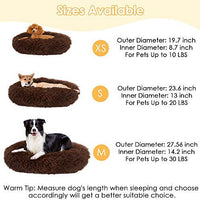 SlowTon - Cama calmante para perro, ultrasuave, cojín cálido de felpa para perro o gato, con esponja, parte inferior antideslizante para mascotas pequeñas, medianas, para dormir en el interior, lavable a máquina - BESTMASCOTA.COM