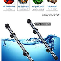 MQ 8 – 20 en sumergible LED luz de acuario, cambio de color tanque de peces luz con mando a distancia, IP68 cristal LED luces Bar, para pecera 10 – 35 pulgadas - BESTMASCOTA.COM