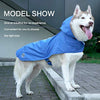 Chubasquero para perros de Nourse Chowsining para perros medianos, grandes y con capucha, para perro, poncho de lluvia, impermeables, color azul y gris - BESTMASCOTA.COM