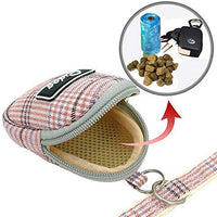 Didog Juego de arnés y correa para perro suave/acogedor, con bonitas bolsas, arnés de malla transpirable a prueba de fugas, clásico a cuadros/espalda abierta, para perros pequeños, gatos - BESTMASCOTA.COM