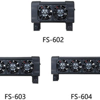 NTRA Ventilador de refrigeración para acuario, suministros de tanque de peces, ajustable, 2 3 4 cabezales, silencioso, viento frío, duradero, mini control de temperatura, clip en enfriador, ahorro de energía, fresco marino (FS 602) - BESTMASCOTA.COM