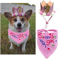 POSAPET Dog Birthday Bandana Scarfs Pet Birthday Gift Decorations Set - BESTMASCOTA.COM